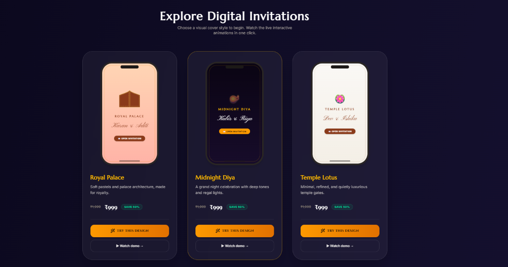 GetShaadiLink templates preview